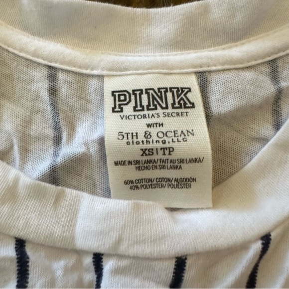 PINK Cleveland Guardians Baseball PinStriped Tank Top XS! - Picture 2 of 3